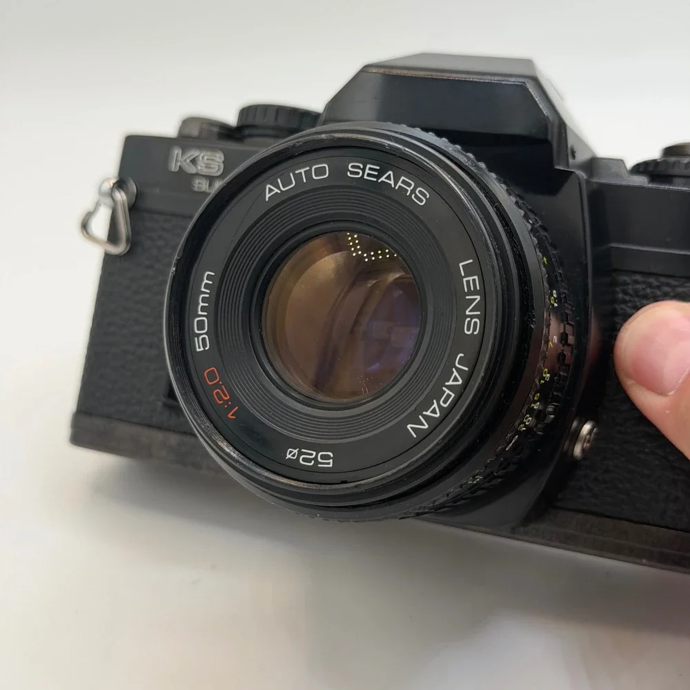 Sears KS Super 35mm SLR Film Camera W/ Auto Sears 50mm f2.0 Lens Pentax K Mount